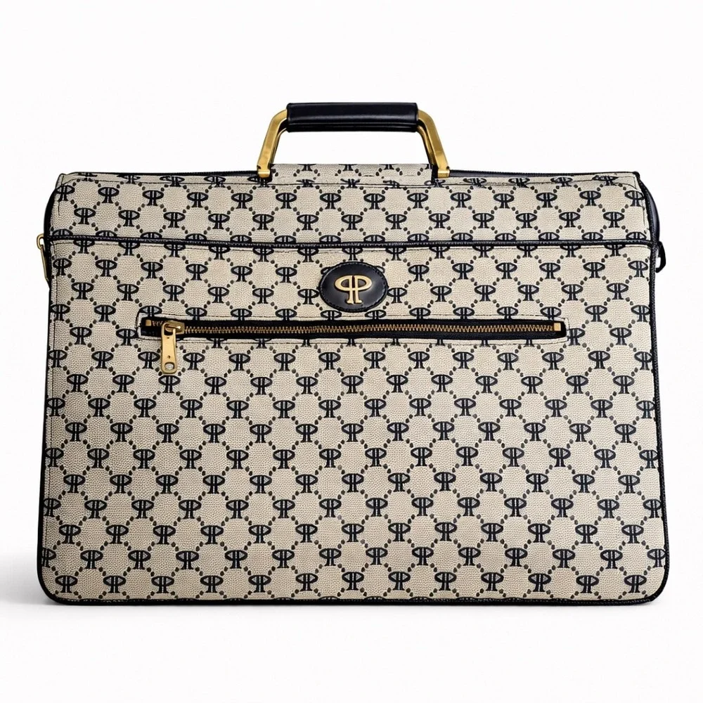 Rare! Pavo Paris Vtg Slimline Documento Case Briefcase Bag 1980s Portfolio Tote‎